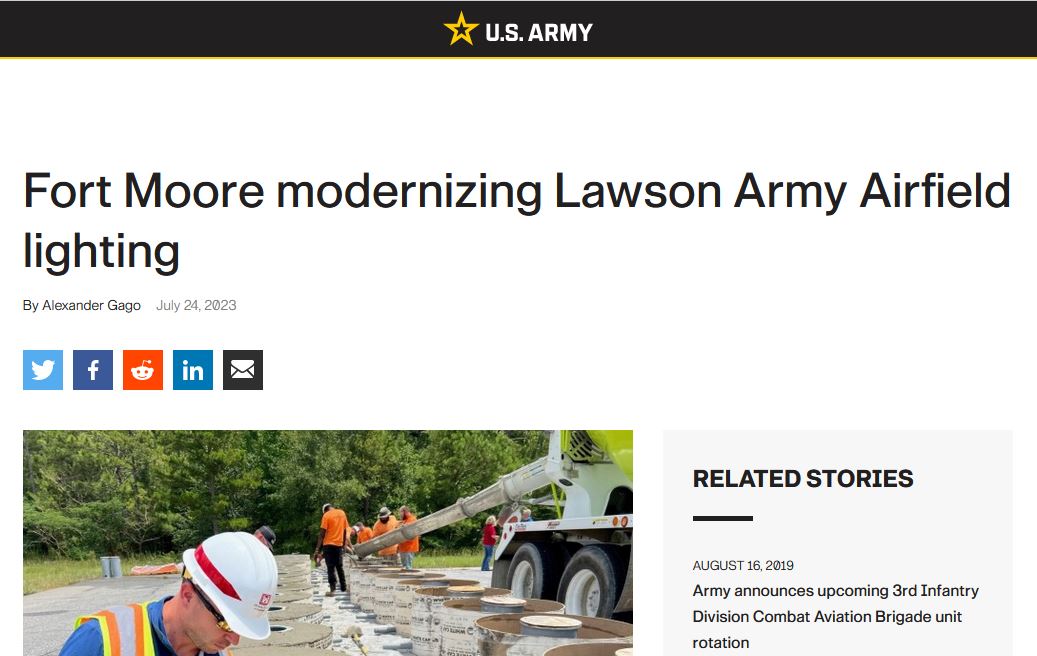 Ft. Moore USACE Article