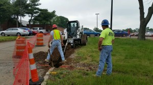 Leestown VA, Lexington Paving Project 52715 excavating for curb 1 