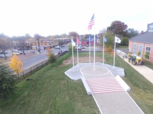 Overhead Flags flying